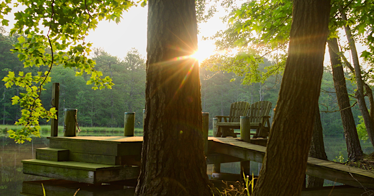 Sunrise over the dock, a calm start to turnover day